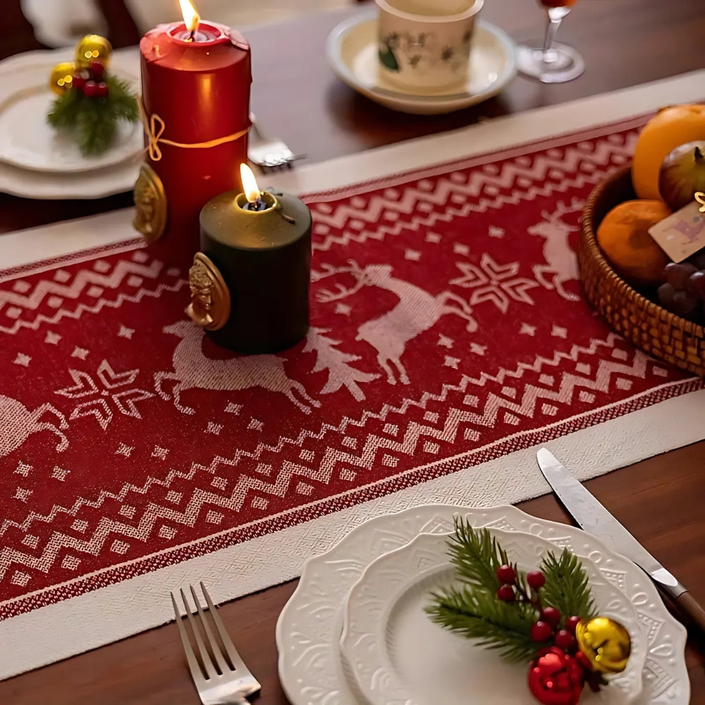 BowLift | Festive Christmas Elk Table Runner