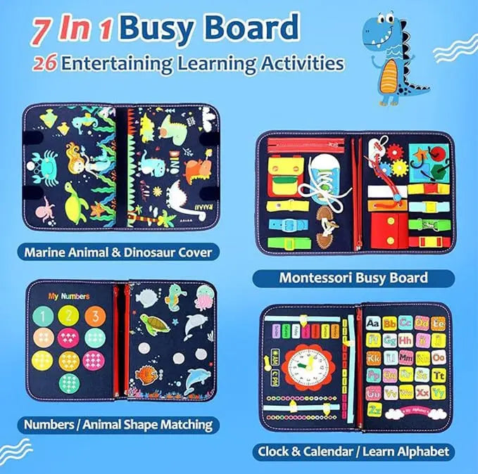 BowLift | Felt Learning Board Busy Board – Montessori Toy for Skill Development