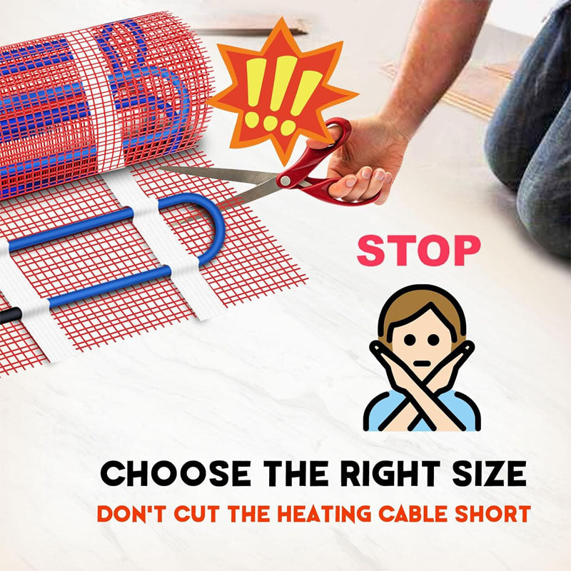 BowLift | Floor Heating Mat 16 Sqft Heating Mat 180W 120V Electric Radiant Floor Heating System for Easy Installation on The Floor