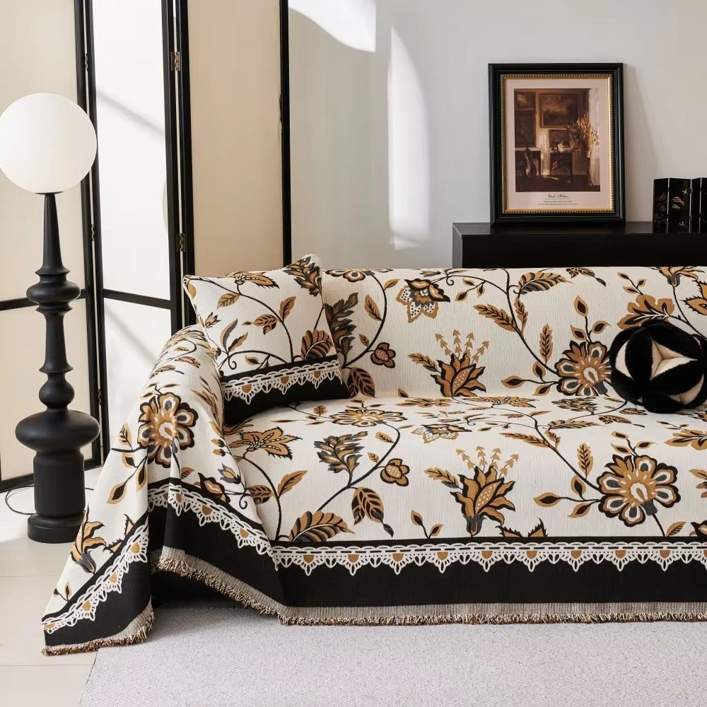 BowLift | Floravell Vintage Chenille Sofa Cover