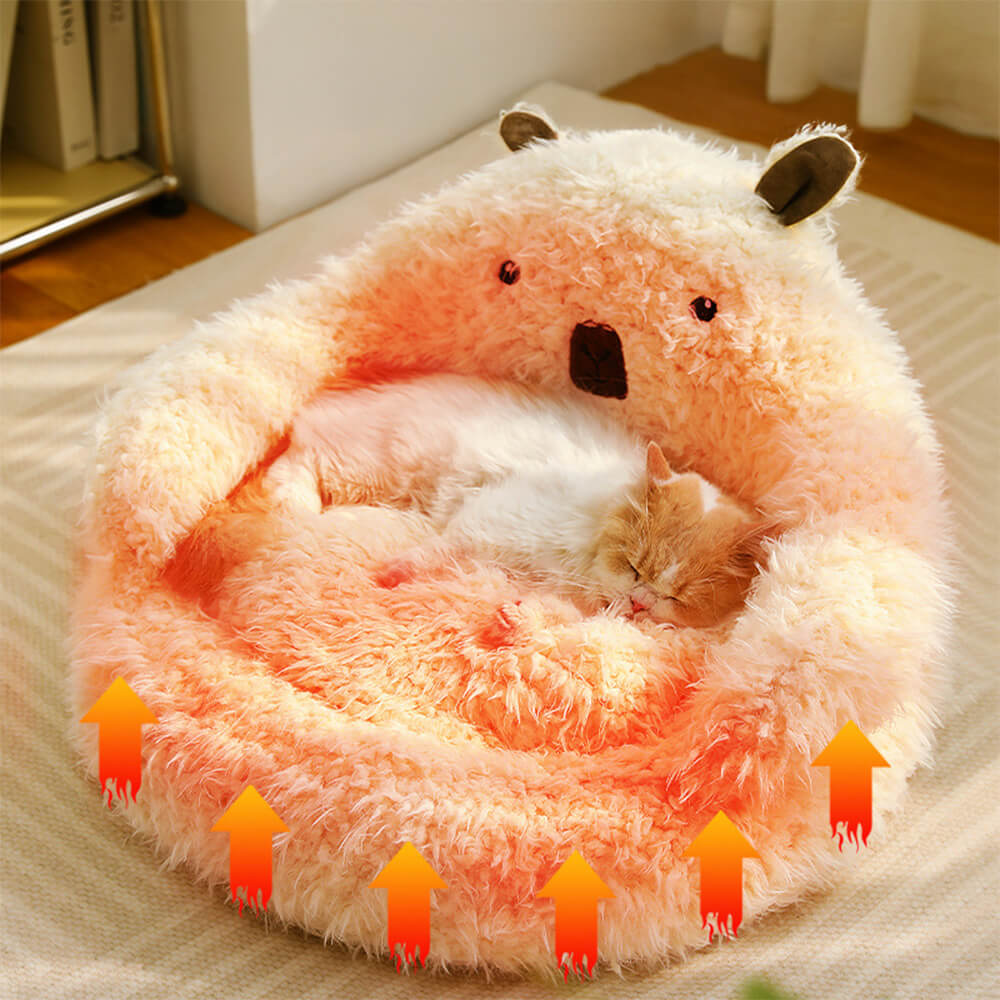 BowLift | Alpaca-shaped, fluffy, warm, detachable dog and cat bed