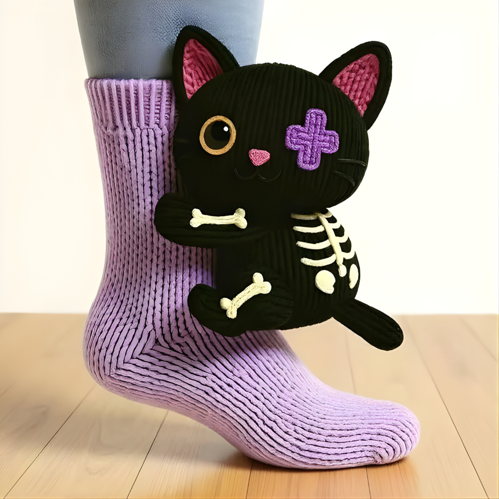 BowLift | Fuzzy Animal Plush Socks Women Men Cozy Non Slip Warm Winter