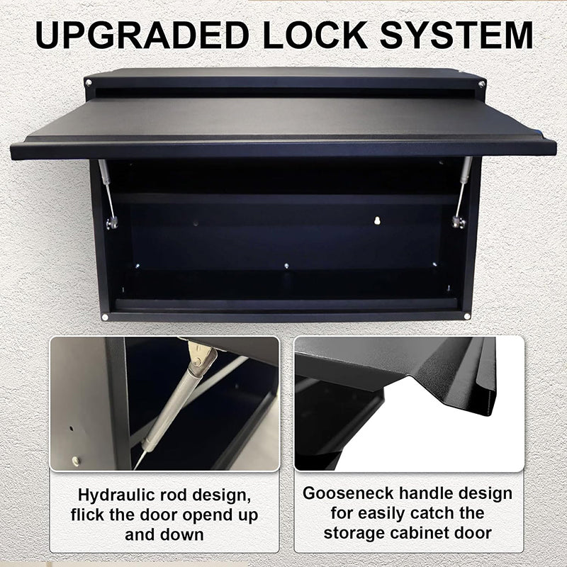 BowLift | Wall Mount Garage Cabinet with Adjustable Shelf & Flip Up Open Door Metal Storage Cabinet for Garage Kitchen Office