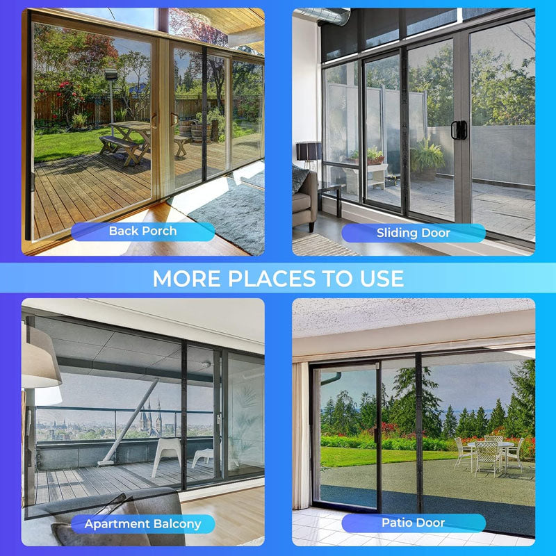 BowLift | Garage Door Screen 18 x 7 ft for 2 Cars Magnetic Screen Garage with Retractable Fiberglass Mesh and Heavy Duty Weighted Bottom