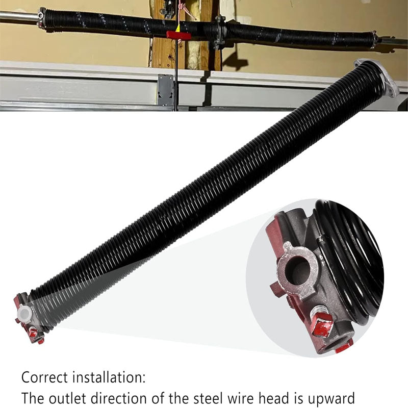 BowLift | Garage Door Springs & Wires Pair of .250 x 2" x 28 inch with Non-Slip Winding Bars 2 Replacement Bearings Minimum of 10000 Cycles