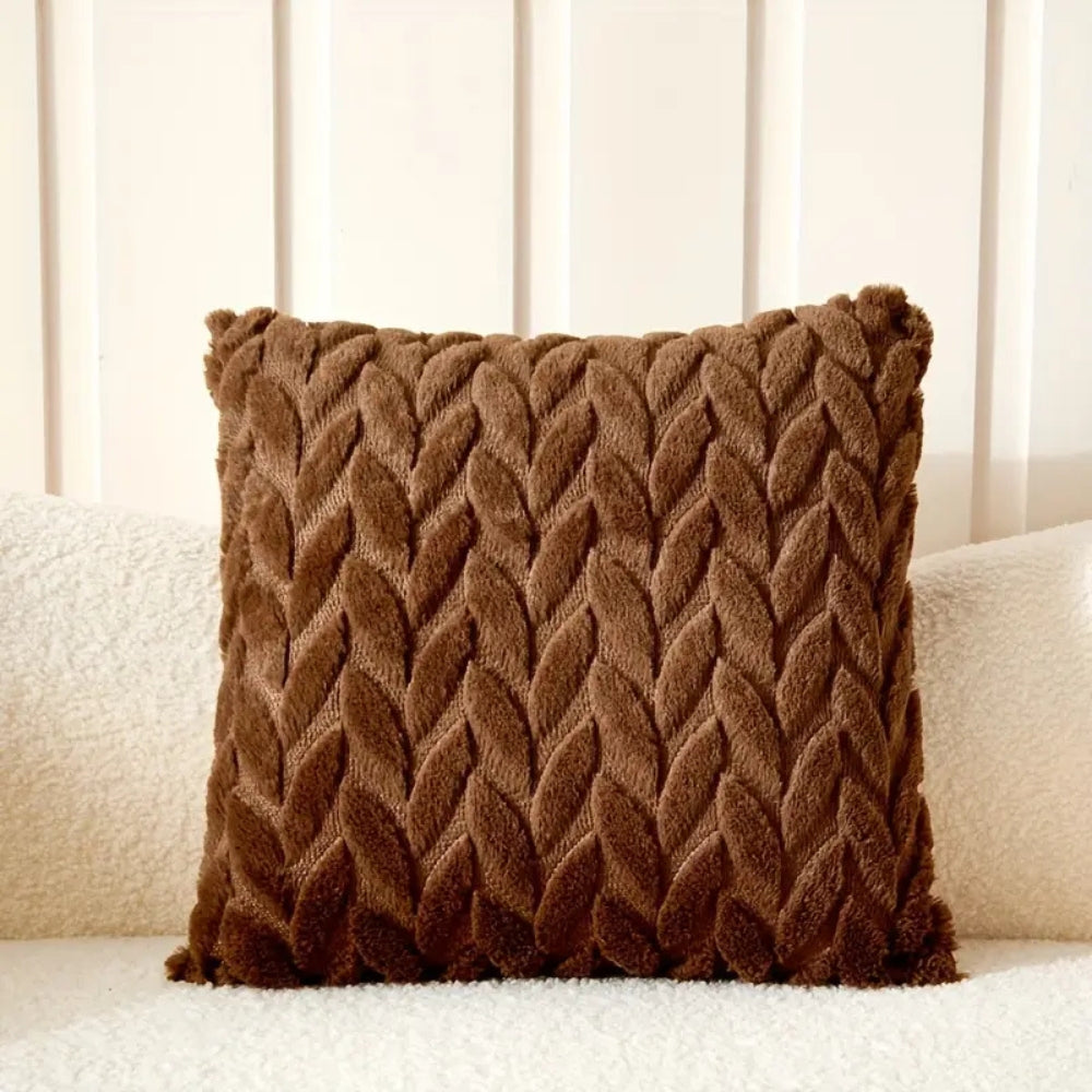 BowLift | Geo Leaves Embroidered Cushion Cover