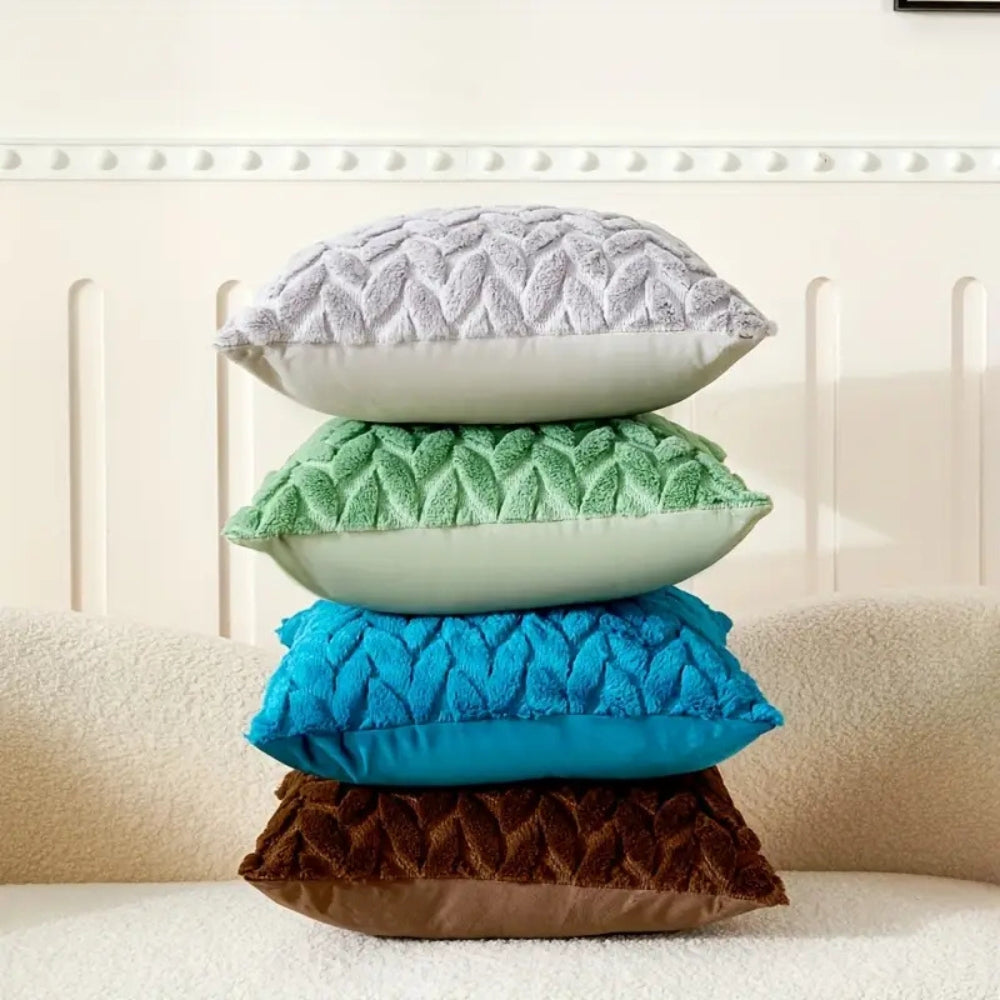 BowLift | Geo Leaves Embroidered Cushion Cover