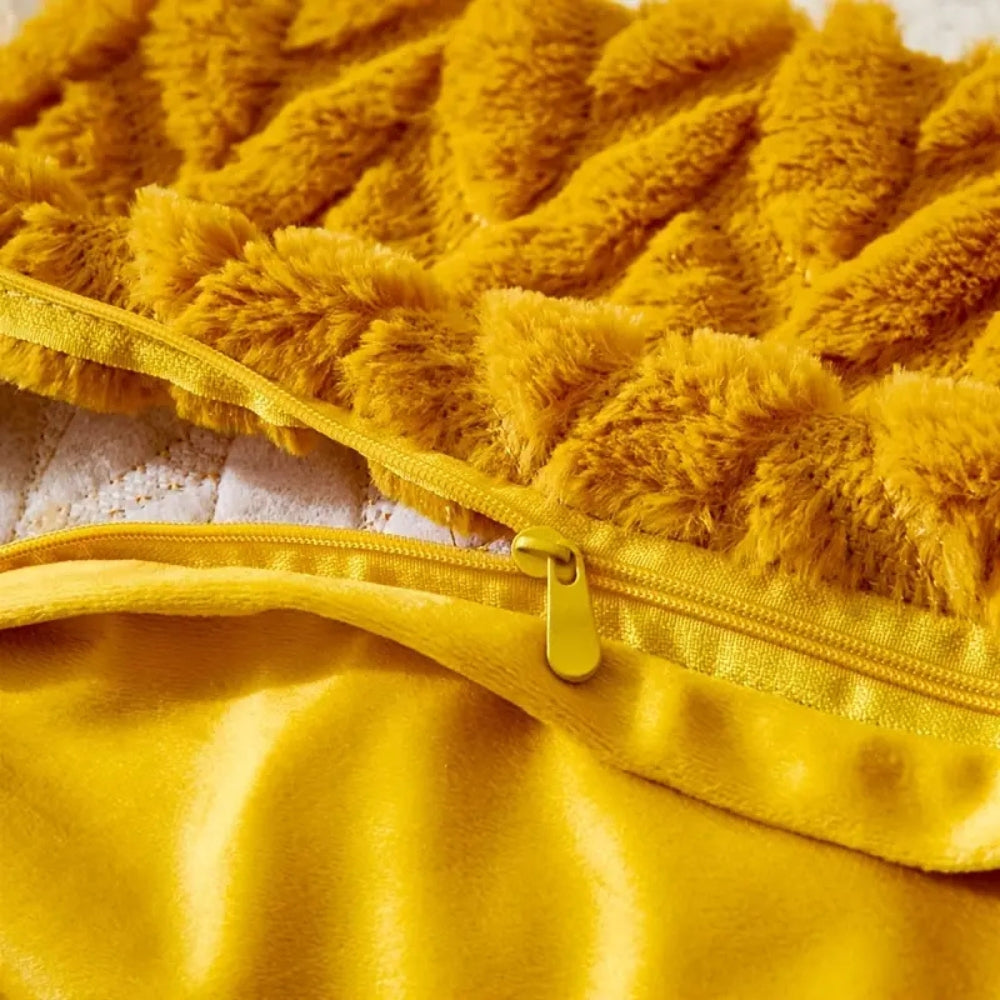 BowLift | Geo Leaves Embroidered Cushion Cover