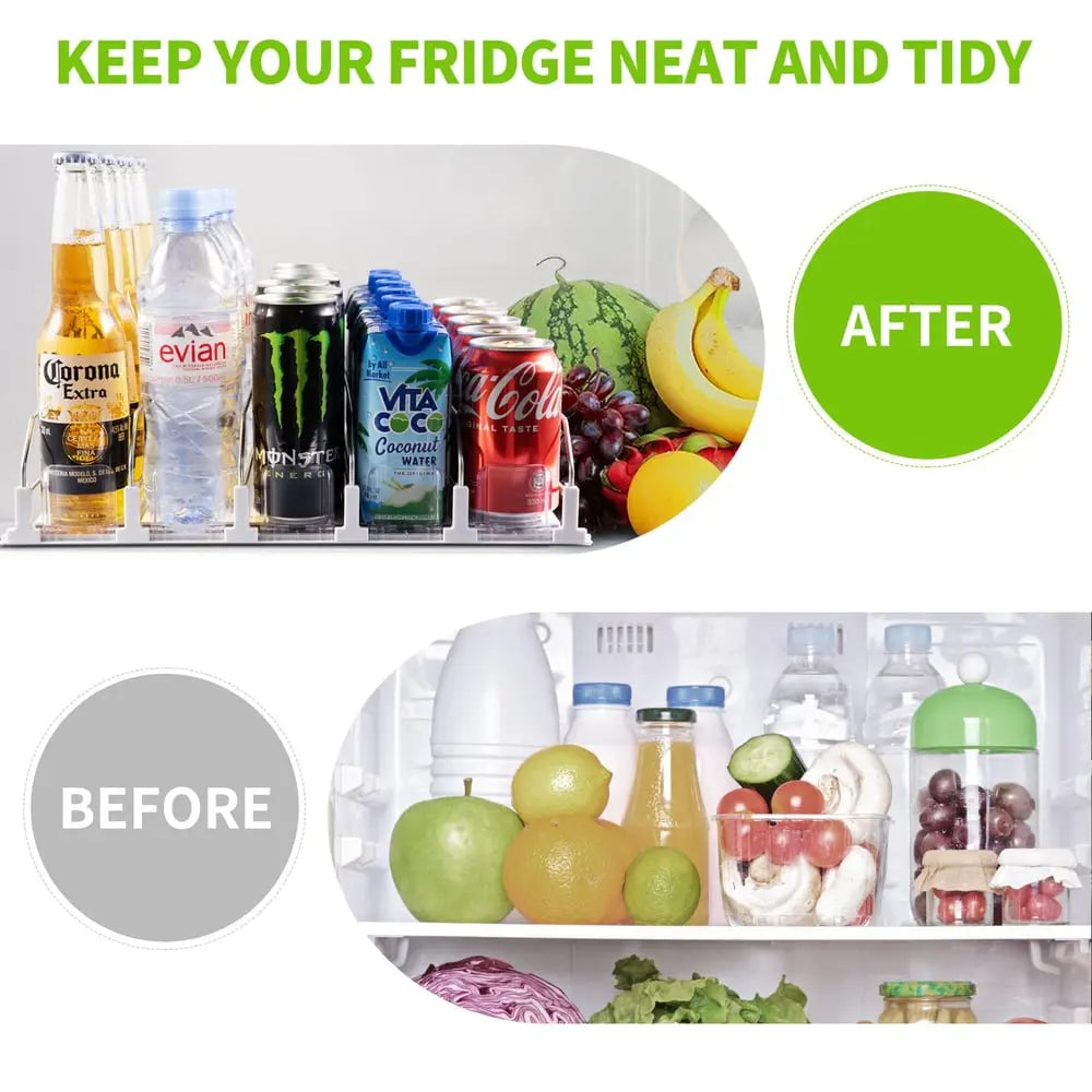 BowLift | Drink Organizer for Refrigerator – Adjustable with Automatic Feed