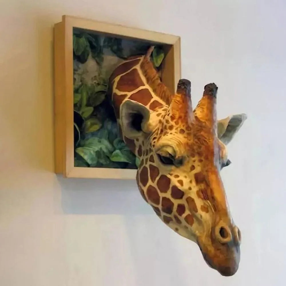 BowLift | Giraffe head - Wall decoration - 3D sculpture - Lifesize decoration