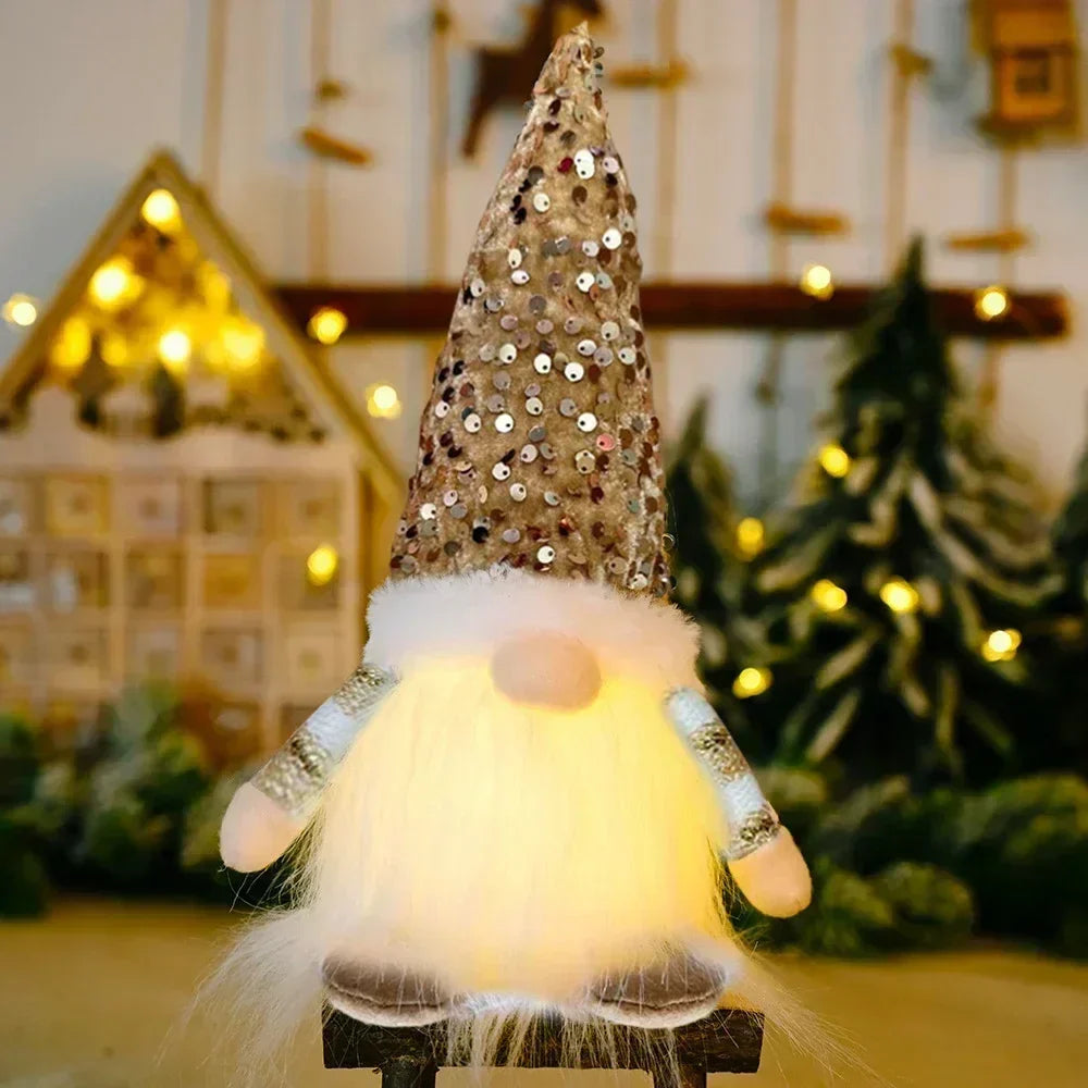 BowLift | Christmas Gnome Decoration | LED Night Light | Warm Glow Holiday Ornament