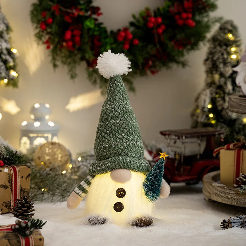 BowLift | Christmas Gnome Decoration | LED Night Light | Warm Glow Holiday Ornament