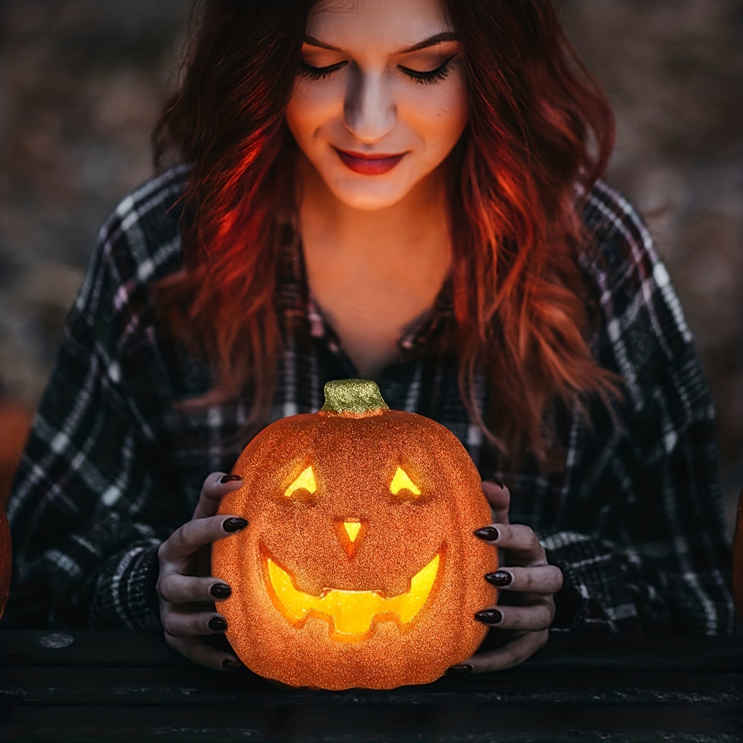 BowLift | Glowing Jack O’Lantern – Battery Light-Up Halloween Pumpkin Decoration