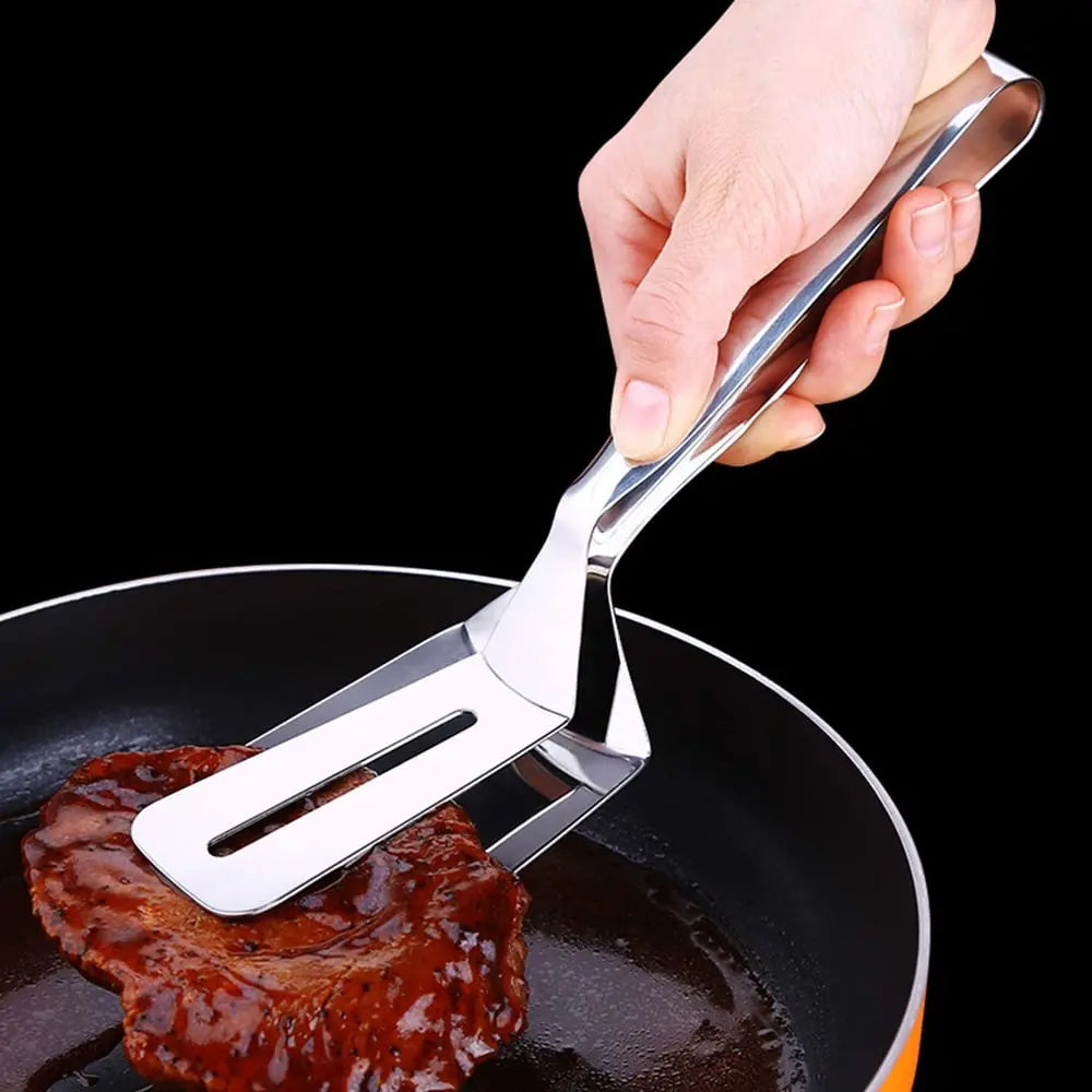BowLift | Grill tongs made of stainless steel – 2-in-1 spatula & gripping tongs