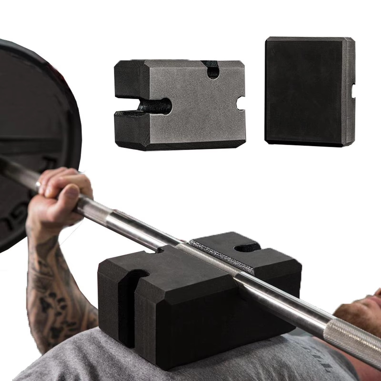 BowLift | Bench Press Block EVA Foam Strength Trainer for Barbell Workouts and Home Gym