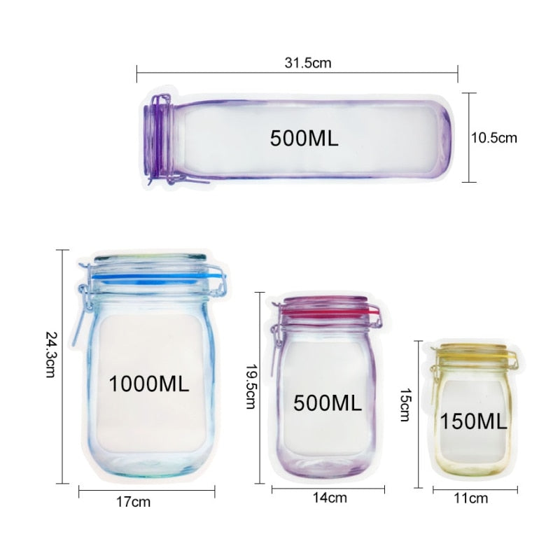 BowLift | Reusable Transparent Jar Storage Bags