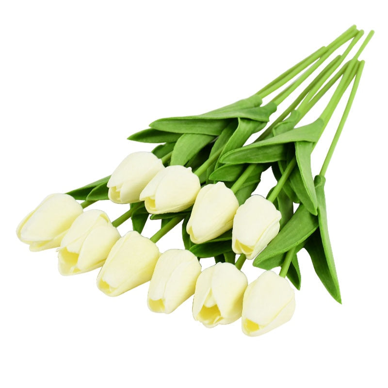 BowLift | Artificial Flower Bouquet with Tulips, Decoration (10 Pieces)