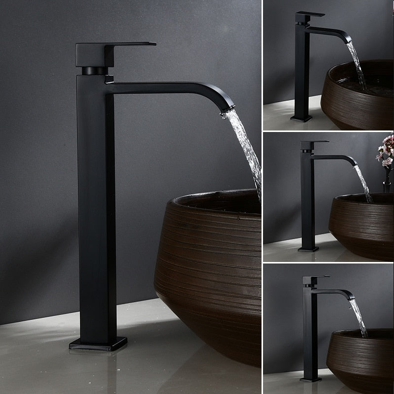 BowLift | Basin Tap Matte Black Single Lever Mixer