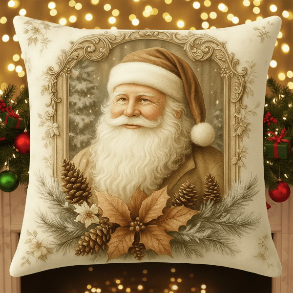 BowLift | Festive velvet cushion covers with vintage Christmas motifs