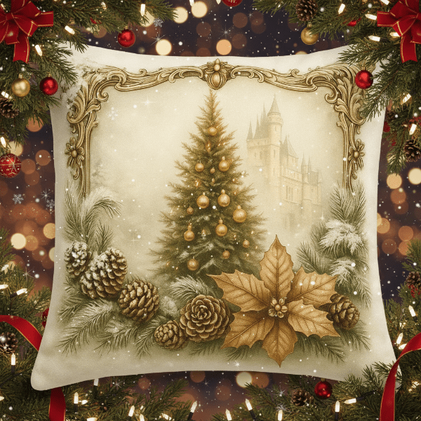 BowLift | Festive velvet cushion covers with vintage Christmas motifs