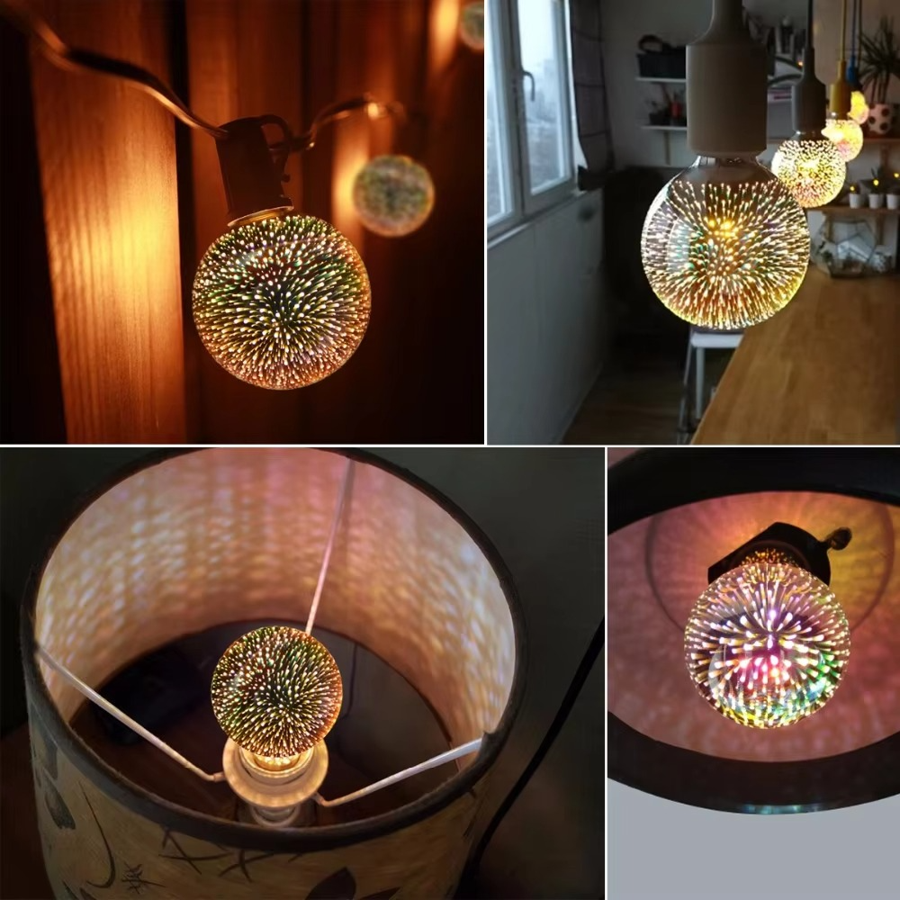BowLift | 3D Starburst LED Bulb – Vintage Edison Firework Light – E27
