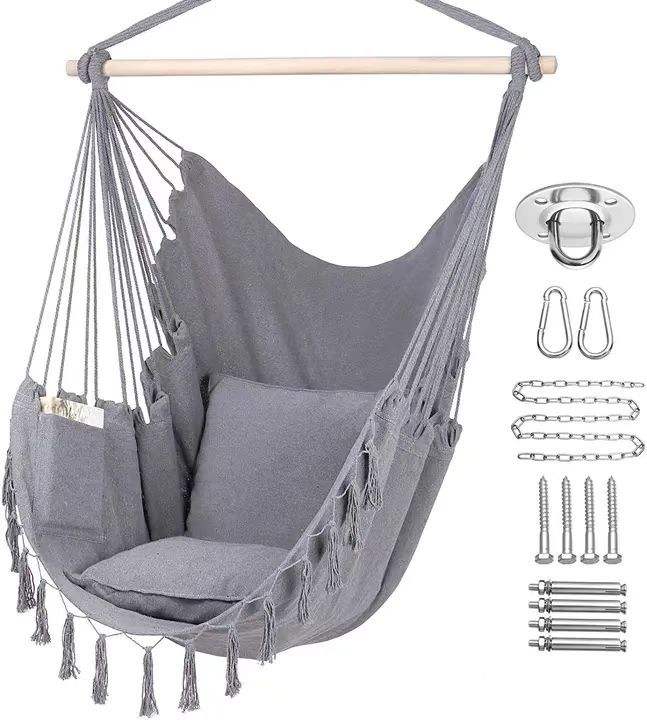 BowLift | Comfortable Hanging Chair with Soft Cushions - Indoor/Outdoor Hanging Swing for Relaxation and Leisure - Durable Cotton Fabric, including Hanging Material