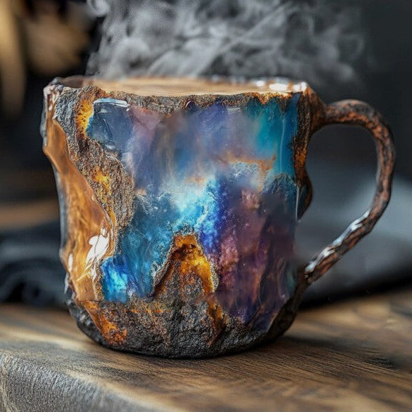 BowLift | Handcrafted Mineral Crystal Mug – Insulated, Microwave Safe, 350-450 ml, Unique Design