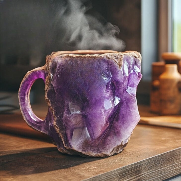 BowLift | Handcrafted Mineral Crystal Mug – Insulated, Microwave Safe, 350-450 ml, Unique Design