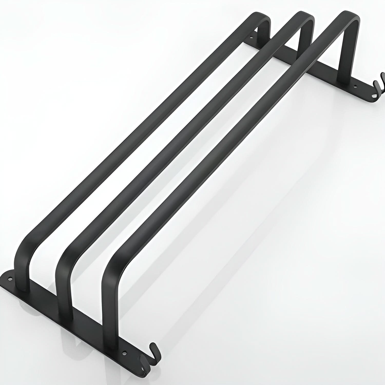 BowLift | HangEase 3-Layer Wall Towel Rack – Black