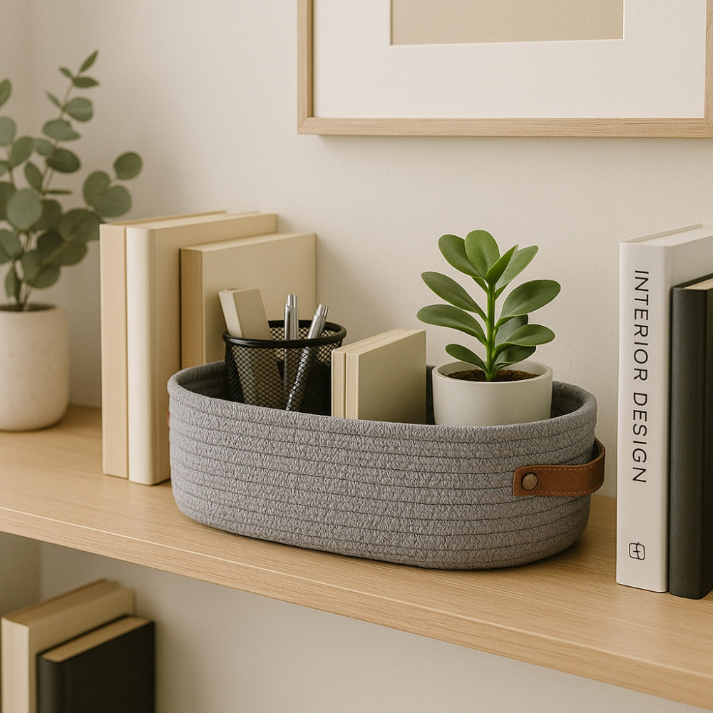 BowLift | Harper Woven Storage Basket Organizer