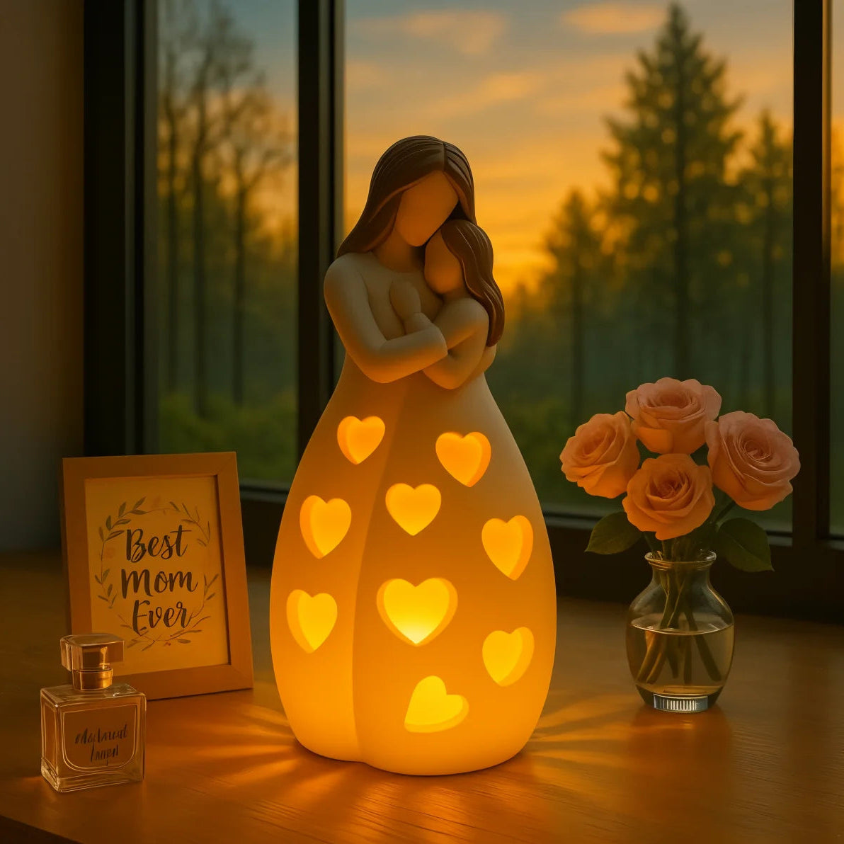 BowLift | Heart of Mum Ambient Lamp – Warm LED Light for Home & Gift Decor