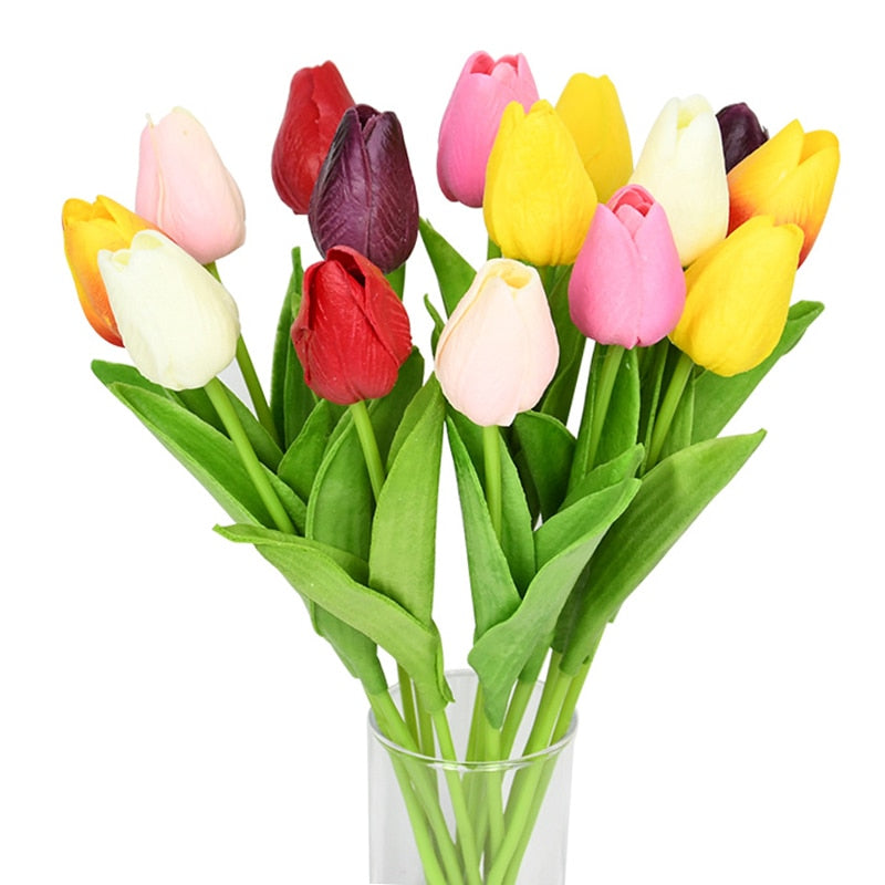 BowLift | Artificial Flower Bouquet with Tulips, Decoration (10 Pieces)