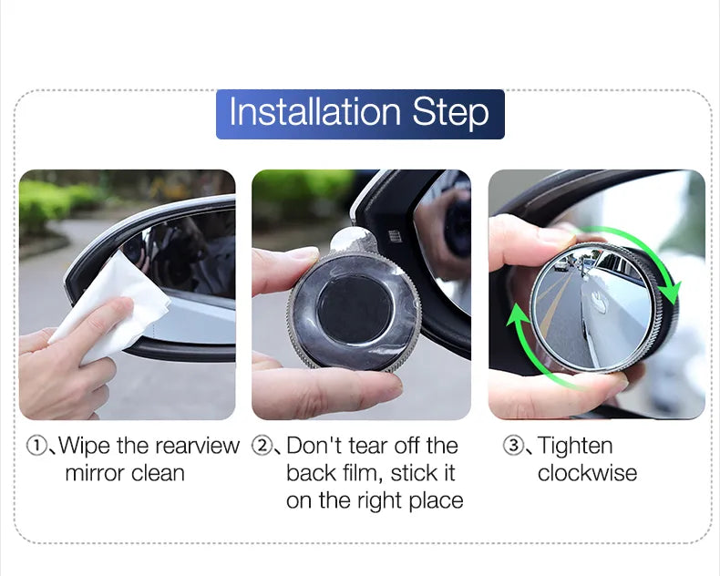 BowLift | Car 360 Degree Wide Angle Blind Spot Mirror