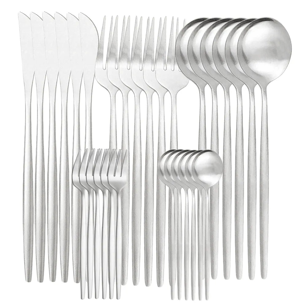 BowLift | High-Quality Stainless Steel Cutlery Set for 6 People - Elegant Cutlery Collection