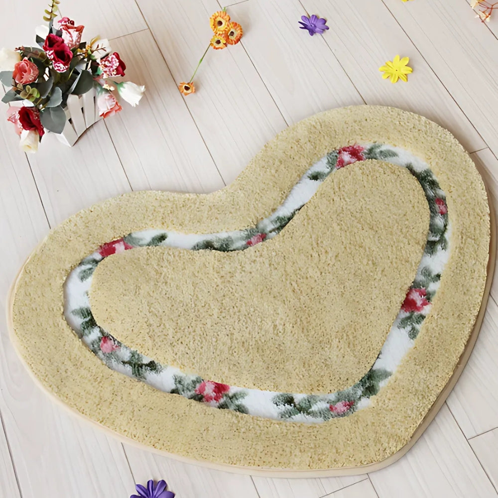BowLift | Heart Floral Tufted Bath Mat