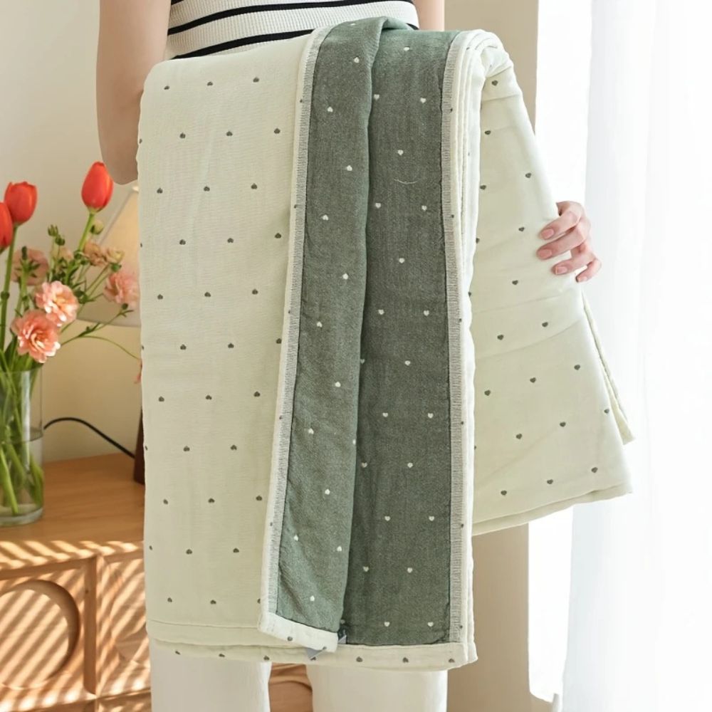 BowLift | Heart Stitched Double-Spliced Cotton Gauze Blanket