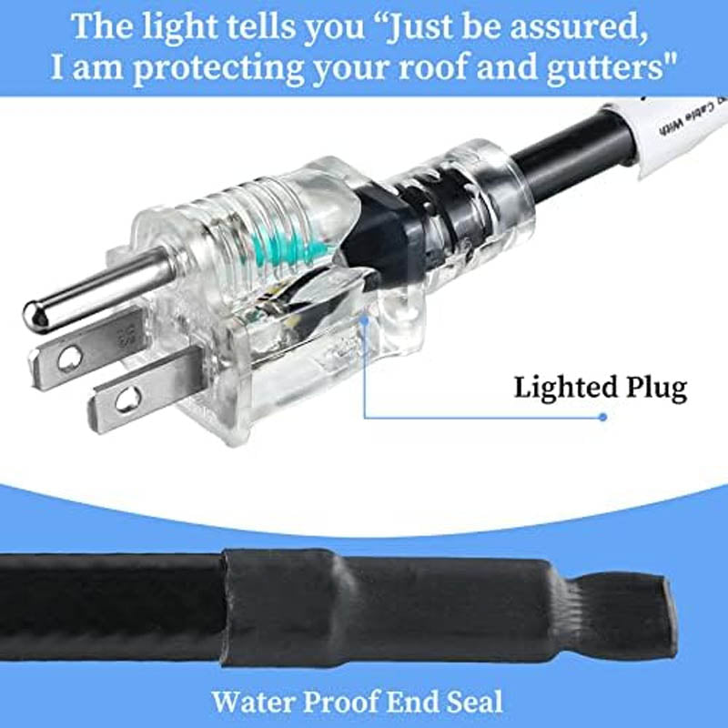 BowLift | 100 Ft Heating Cables Snow Deicing Heating Cable 120V 7.5Watts/Ft for Pipes Freeze Protection