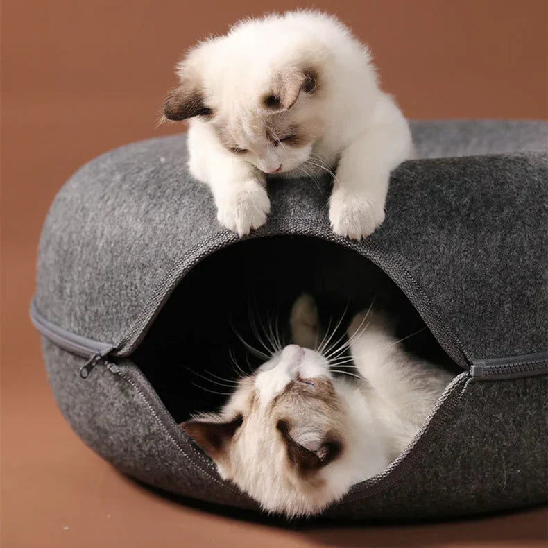 BowLift | Cat Bed Felt Tunnel Cave for Multi Cats
