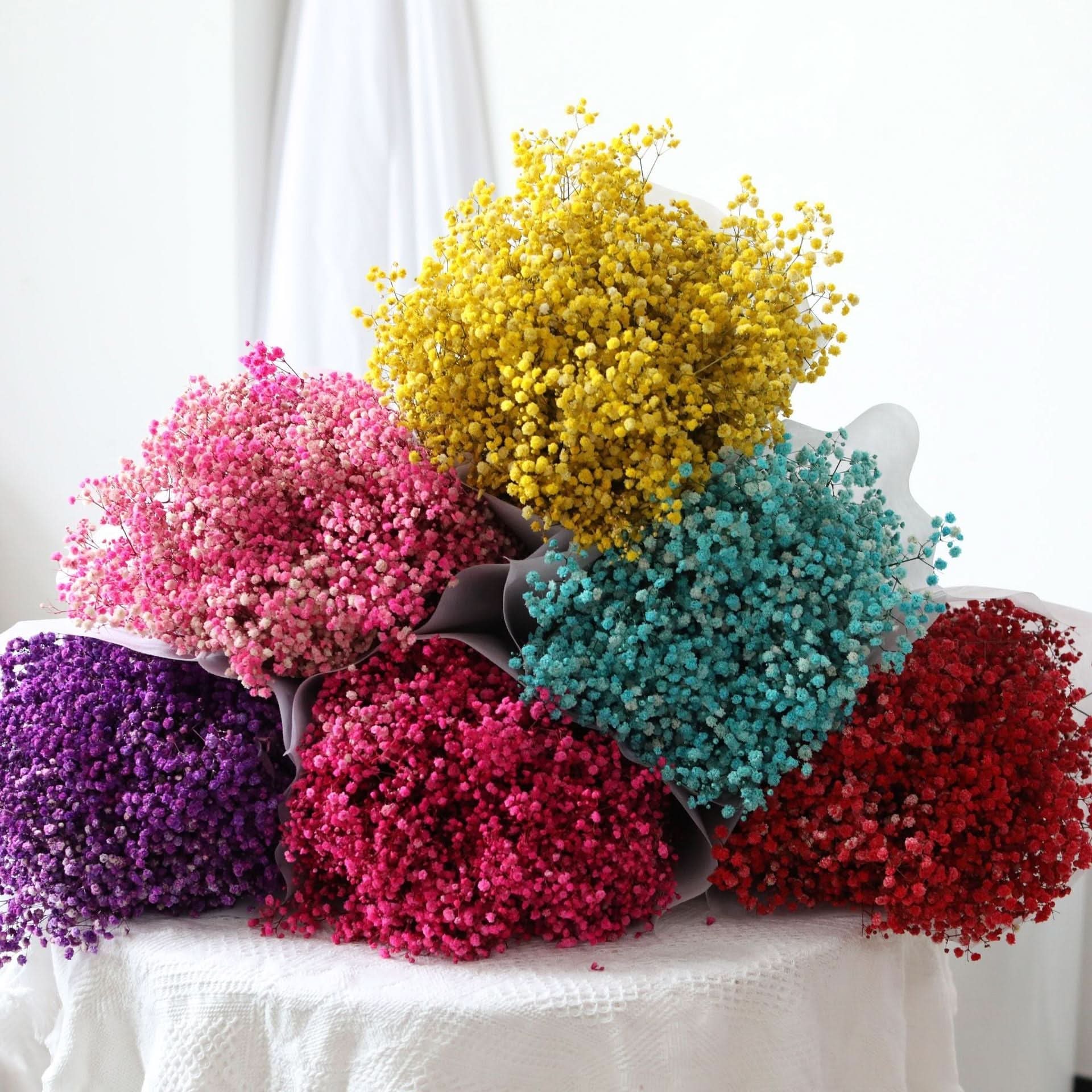 BowLift | Dried Preserved Gypsophila Flower Bouquet – Natural Decor