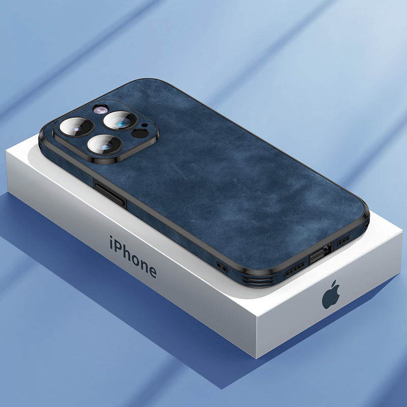 BowLift | High-quality leather iPhone case with shockproof camera protection cover bag | MagSafe case for Apple iPhone 15/14/13 Pro Max Plus | Armor cover phone case