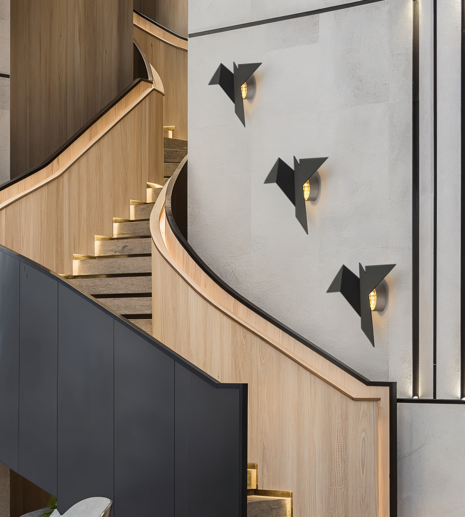 BowLift | OriTori Wall Light - Geometric Origami Bird Wall Light - Japanese Style Wall Light Design