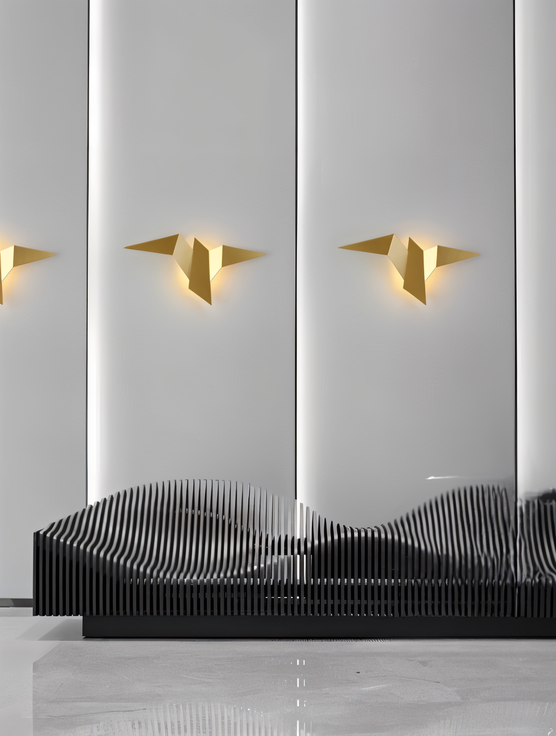 BowLift | OriTori Wall Light - Geometric Origami Bird Wall Light - Japanese Style Wall Light Design