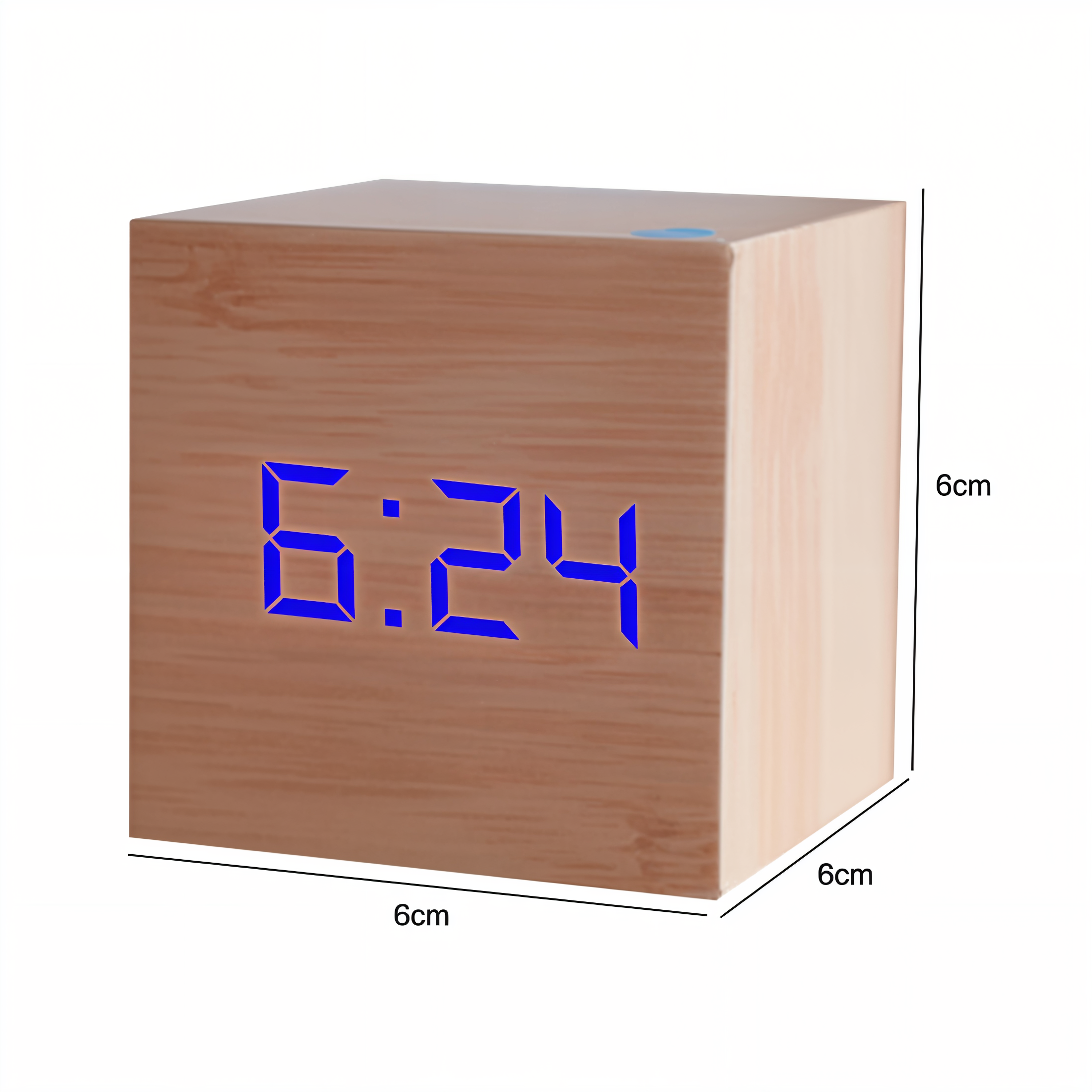 BowLift | Digital LED Clock - Cube Clock - Wooden Clock
