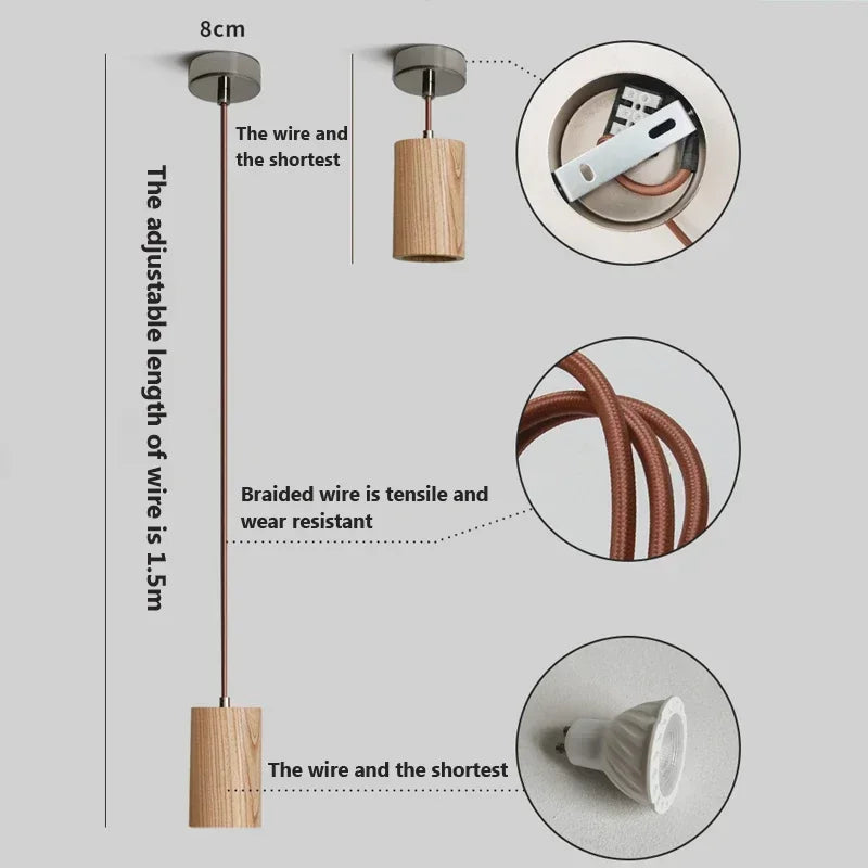 BowLift | Scandinavian Wooden Pendant Light – Minimalist Design for Living Room and Bedroom | Natural Wood Look