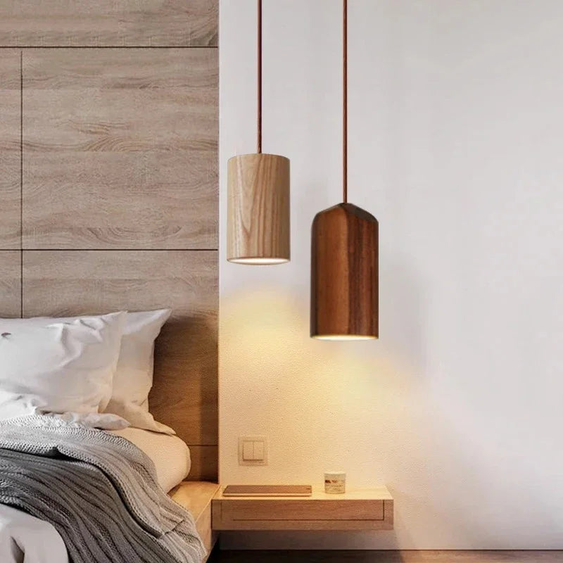 BowLift | Scandinavian Wooden Pendant Light – Minimalist Design for Living Room and Bedroom | Natural Wood Look
