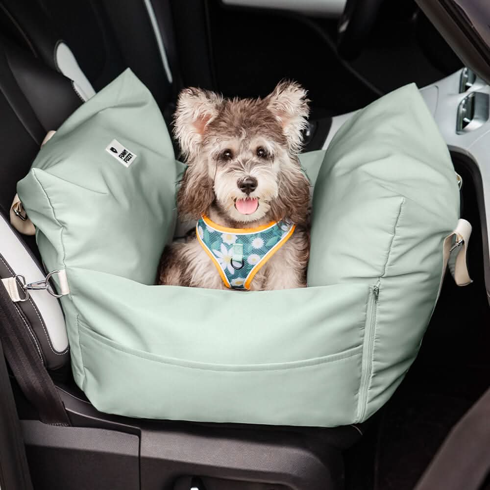 BowLift | Dog seat bed with safety belt & non-slip base for car & home