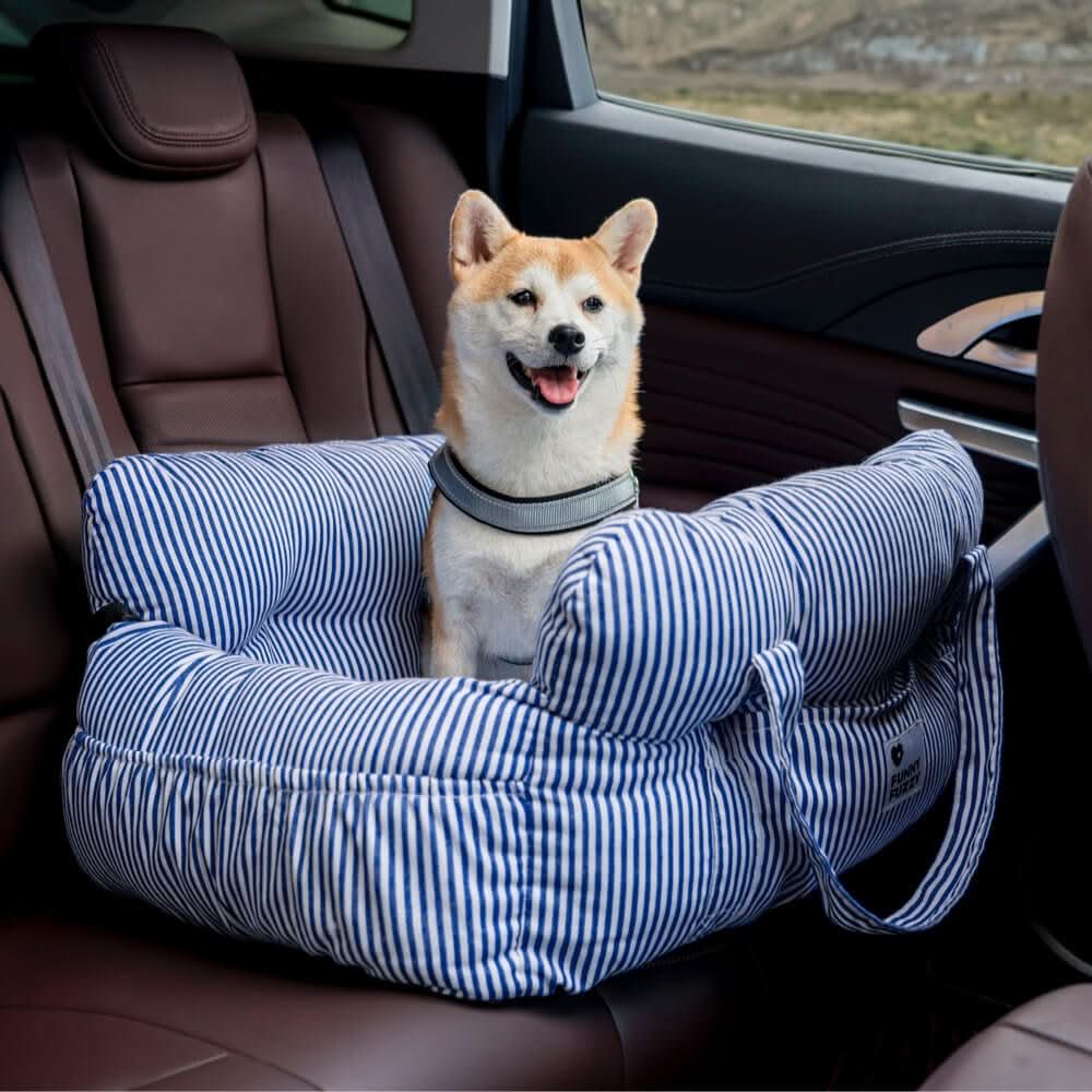 BowLift | Dog seat bed with safety belt & non-slip base for car & home