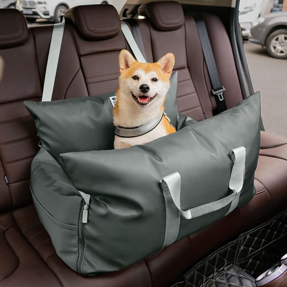 BowLift | Dog seat bed with safety belt & non-slip base for car & home