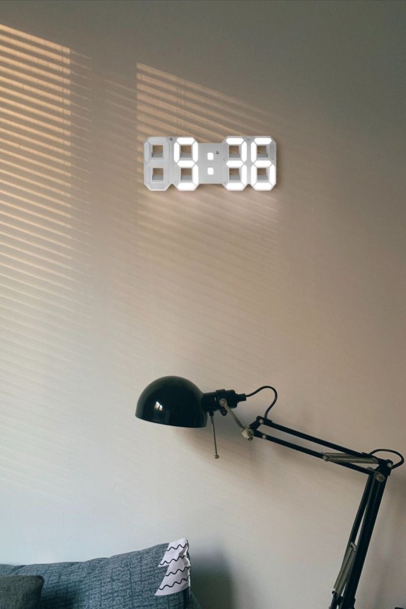 BowLift | LumiSync 3D LED Wall Clock – Modern Digital Clock with Dimmer Lighting