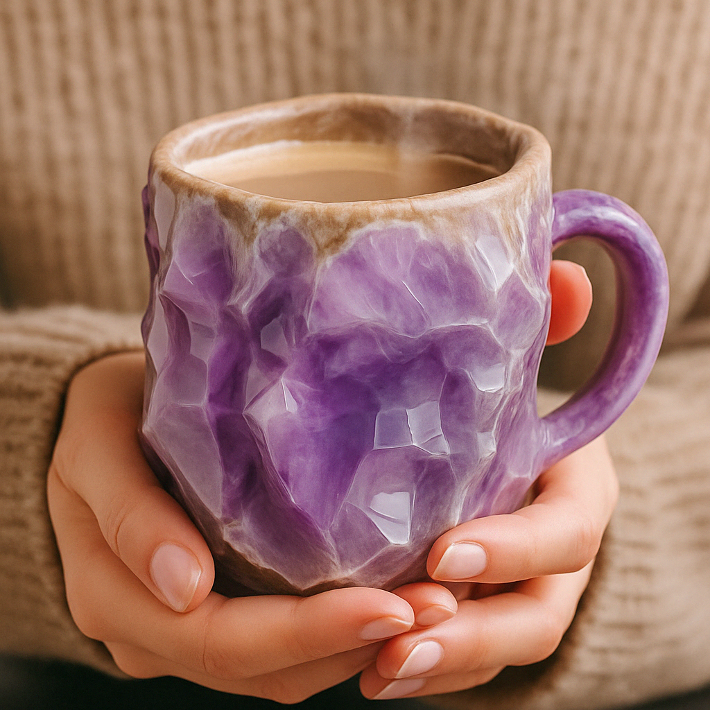 BowLift | Coffee Mug with Natural Crystal Stone Look